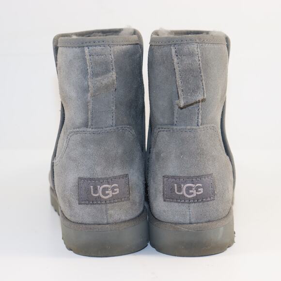 UGG Classic Mini II Boots – Gray Suede Shearling Lined – Women’s Size - Picture 4 of 6
